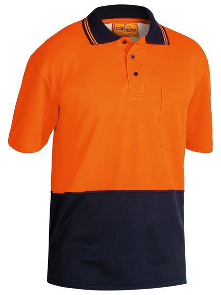 BISLEY BK1234 TWO TONE HI-VIS POLO S/S SHIRT