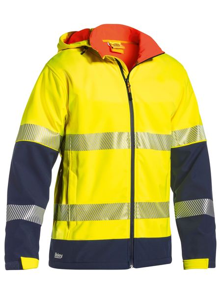 Bisley BJ6934T Taped Two Tone Hi-vis Ripstop Softshell Jacket
