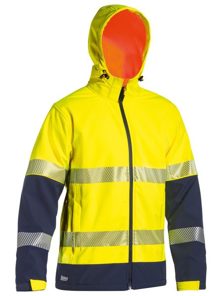 Bisley BJ6934T Taped Two Tone Hi-vis Ripstop Softshell Jacket