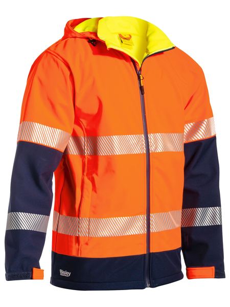 Bisley BJ6934T Taped Two Tone Hi-vis Ripstop Softshell Jacket