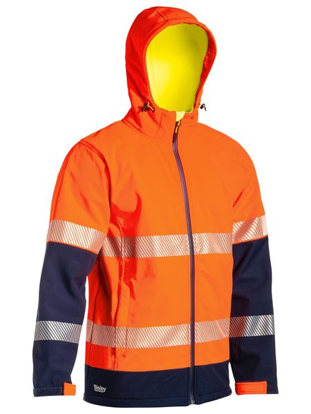 Bisley BJ6934T Taped Two Tone Hi-vis Ripstop Softshell Jacket
