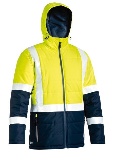 Bisley BJ6929HT Taped Two Tone Hi-Vis Puffer Jacket