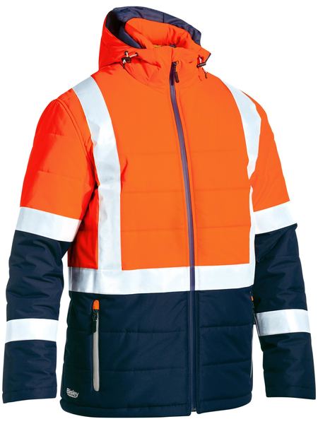 Bisley BJ6929HT Taped Two Tone Hi-Vis Puffer Jacket