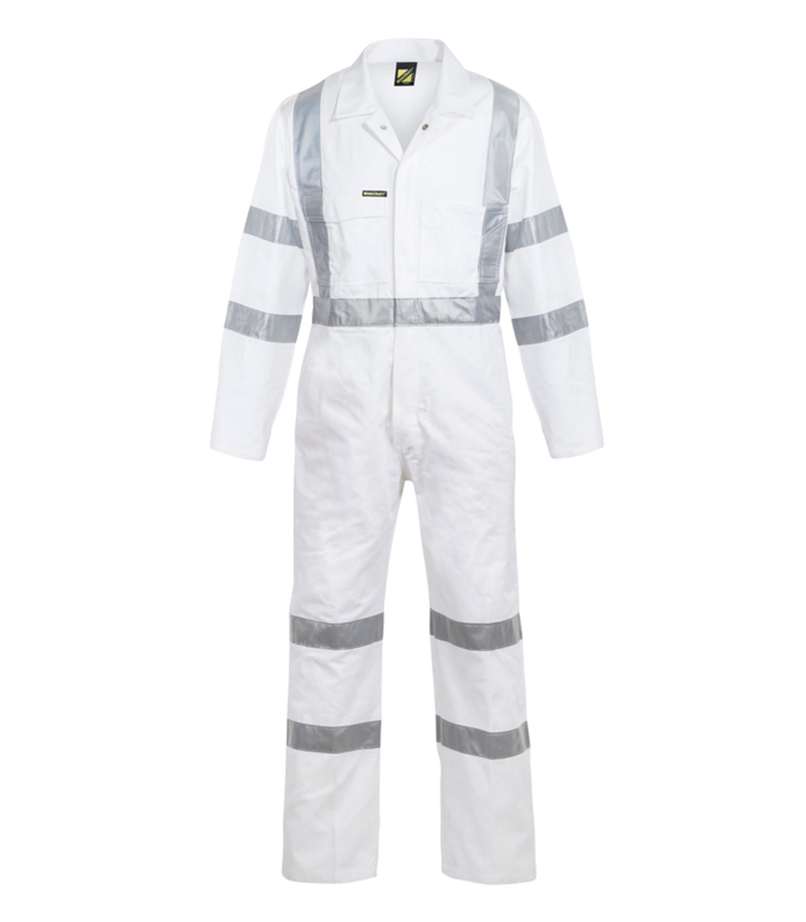 Workcraft WC3254 Hi-vis Cotton Drill Coverall With CSR Reflective Tape – Night Use Only