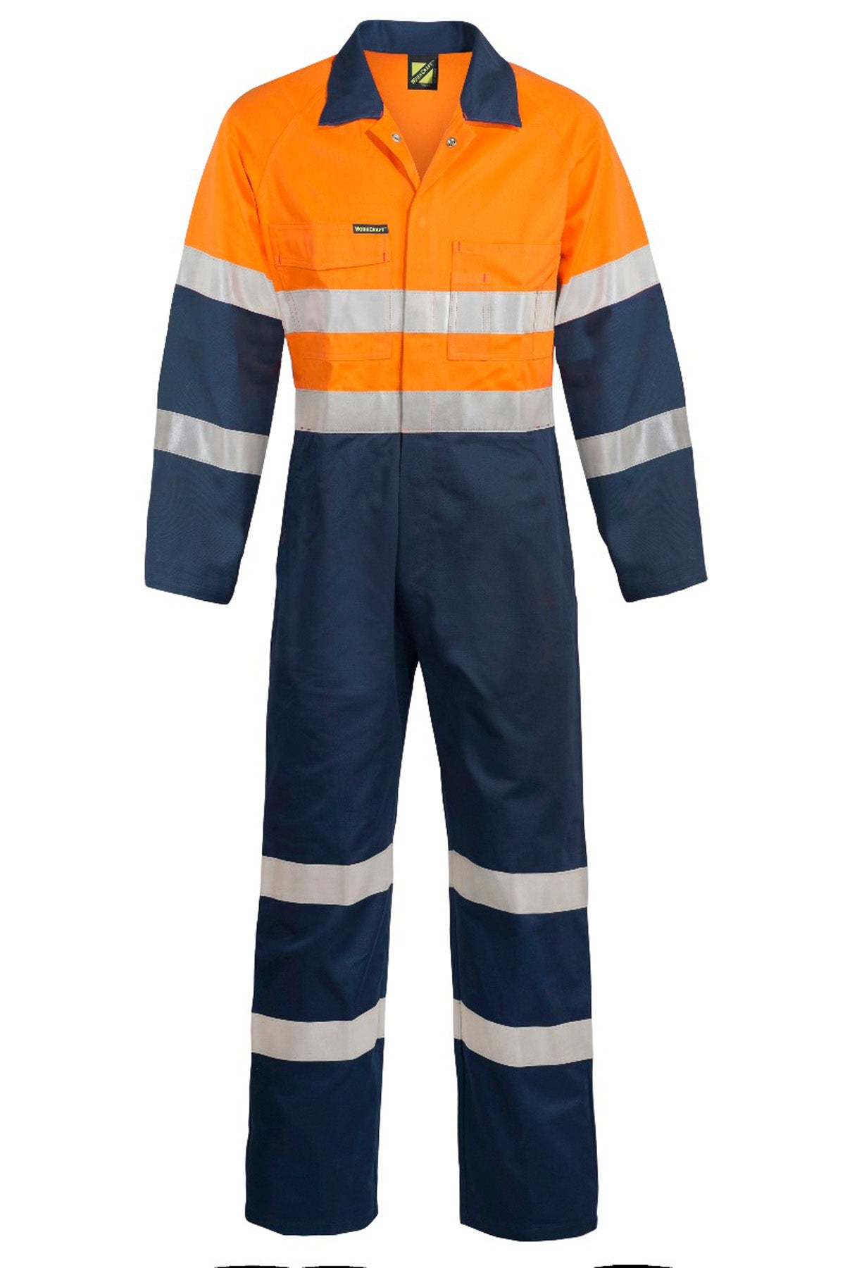Workcraft WC3056 Hi Vis Cotton Drill Reflective Industrial Laundry Coveralls