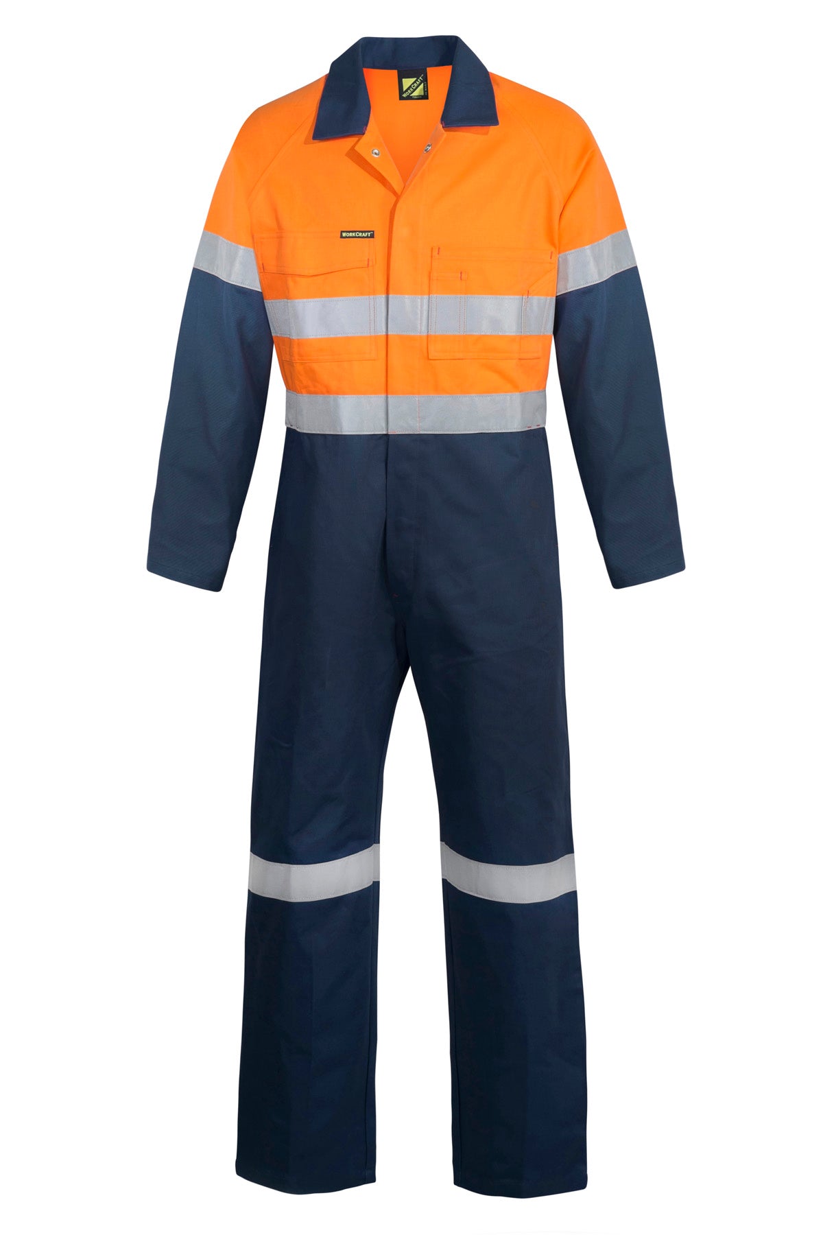 Workcraft WC6093 Hi-vis Two Tone Cotton Drill Coveralls With CSR Reflective Tape