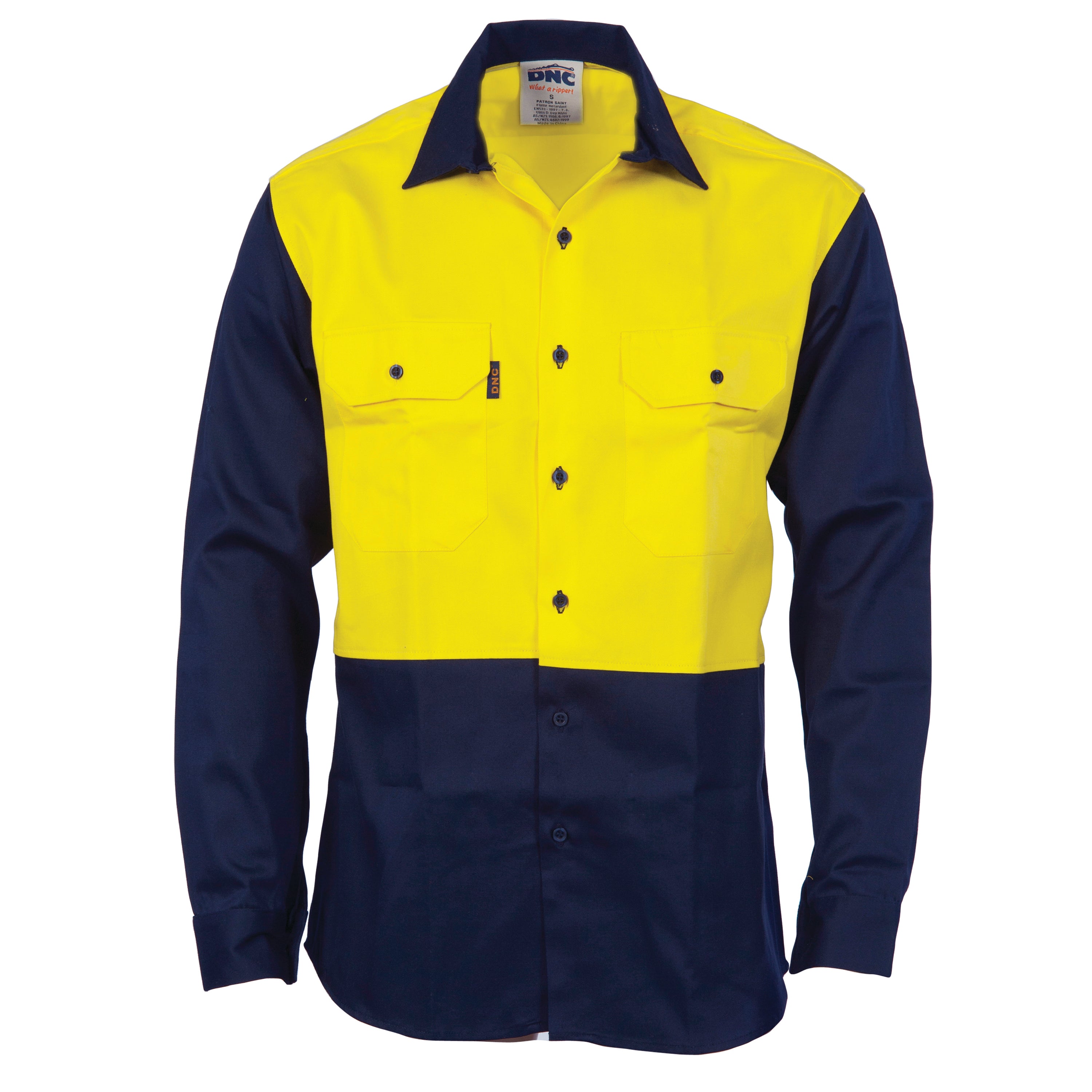 DNC 3406 Patron Saint Flame Retardant Two Tone Drill Shirt - L/S
