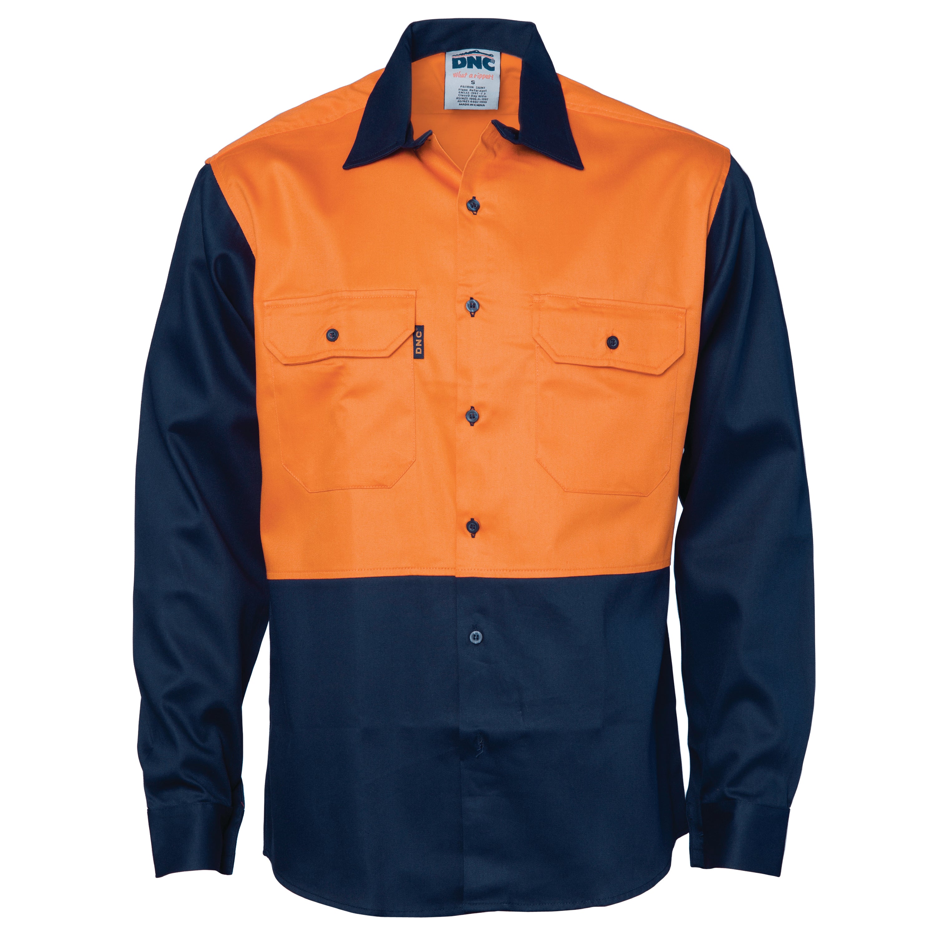 DNC 3406 Patron Saint Flame Retardant Two Tone Drill Shirt - L/S