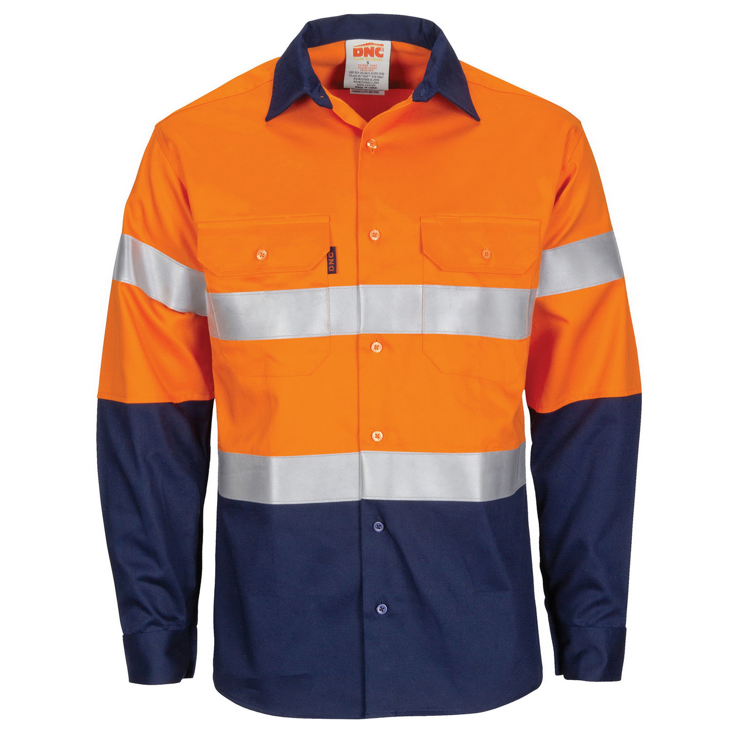 DNC 3409 Flame Retardant 2 Tone Cotton Shirt with 3M Tape LS