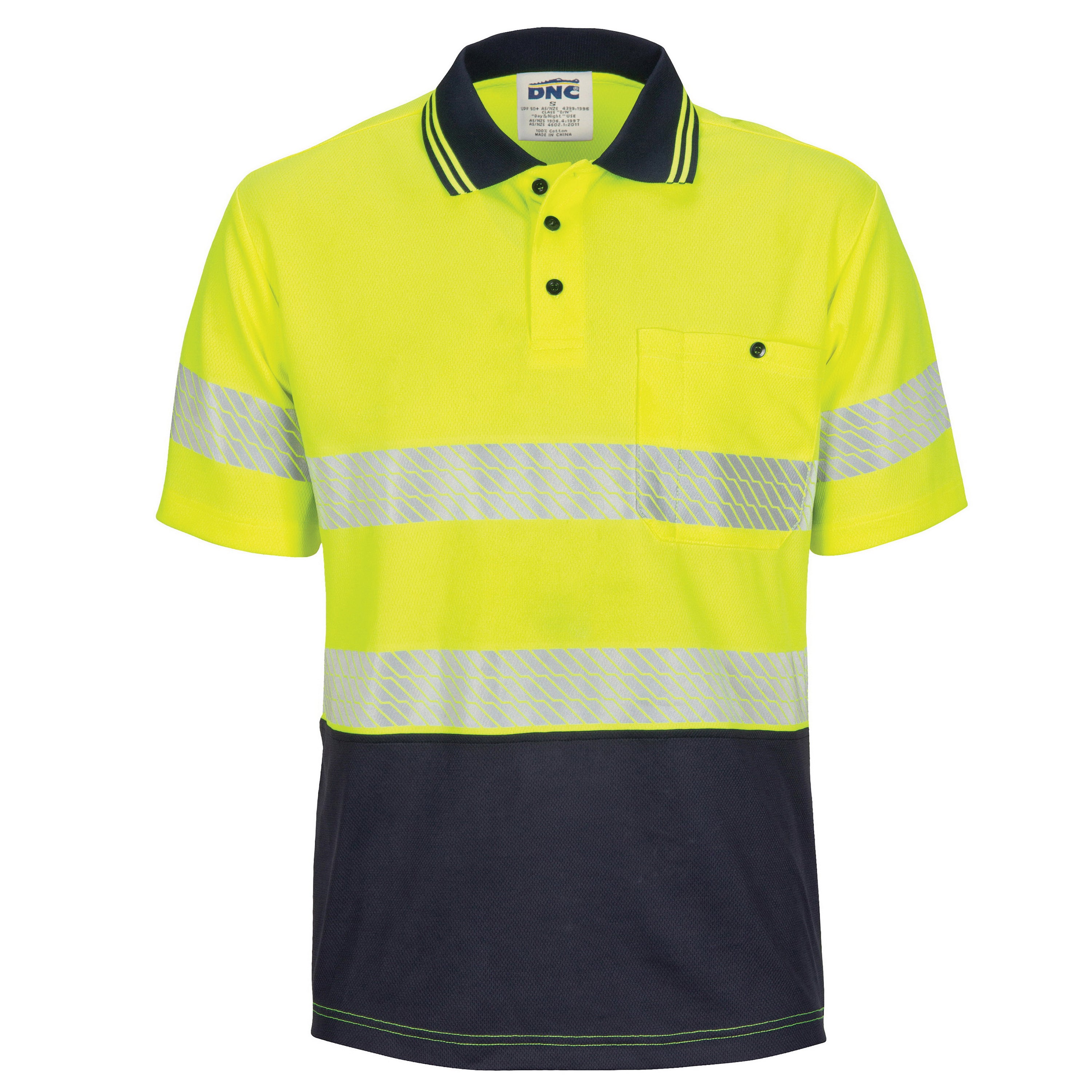 DNC 3511 Hi Vis Segment Taped SS Polo