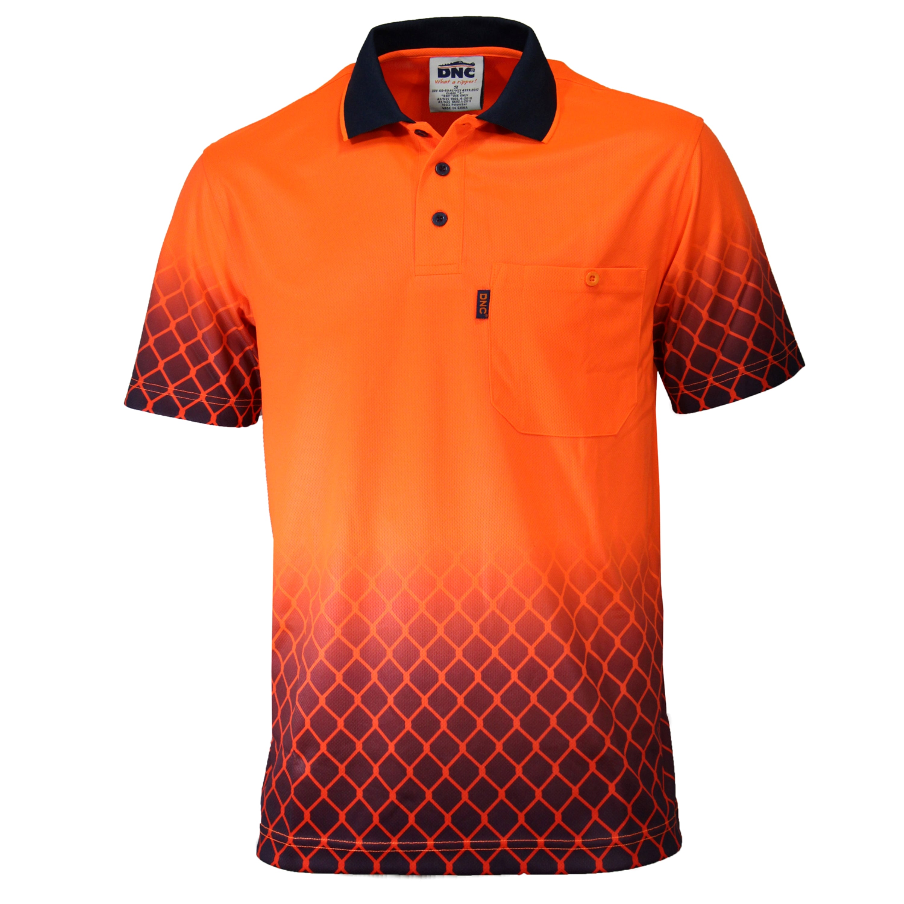 DNC 3551 Hi Vis Sublimated Metal Mesh Polo