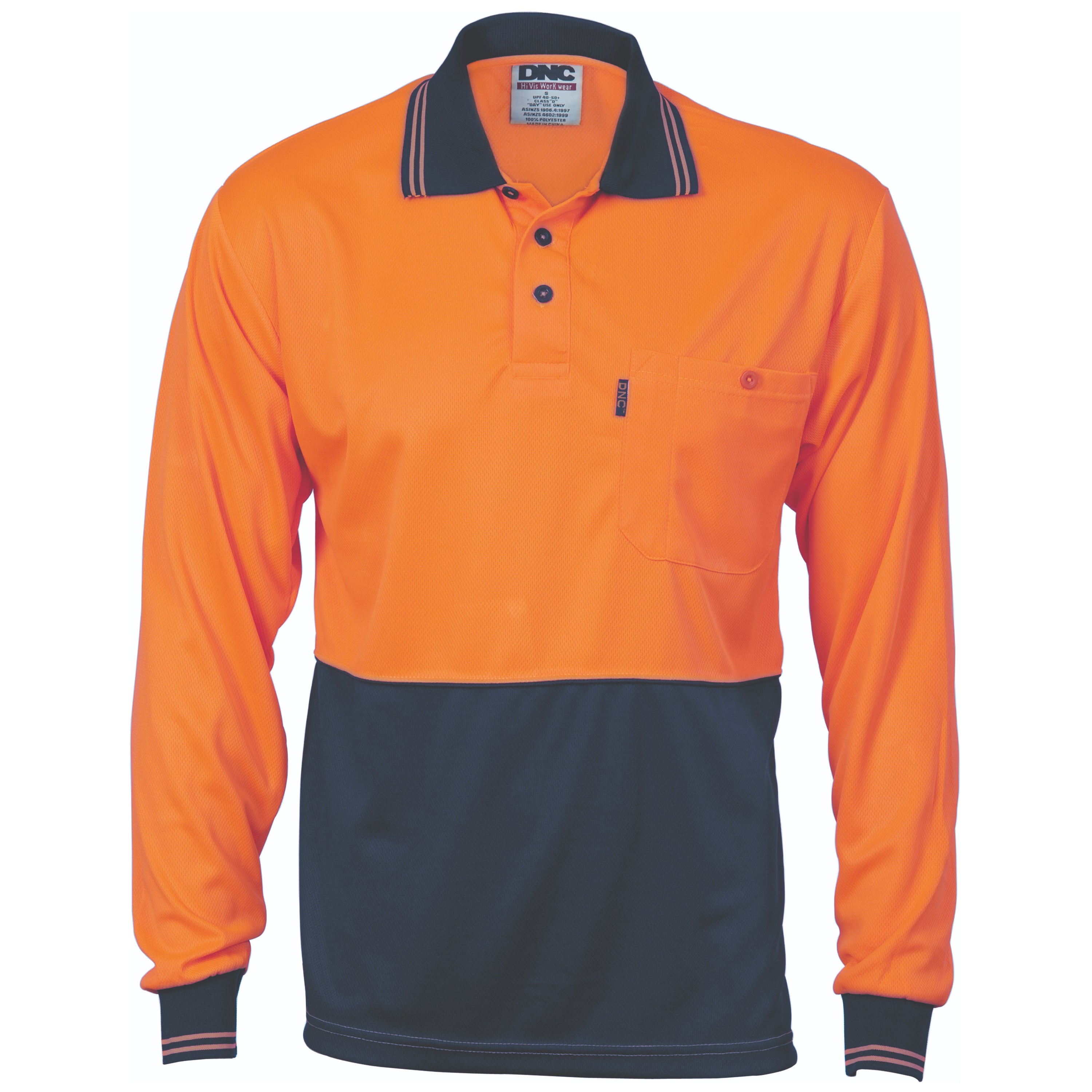 DNC 3813 Hi Vis Cool Breathe Polo Shirt LS
