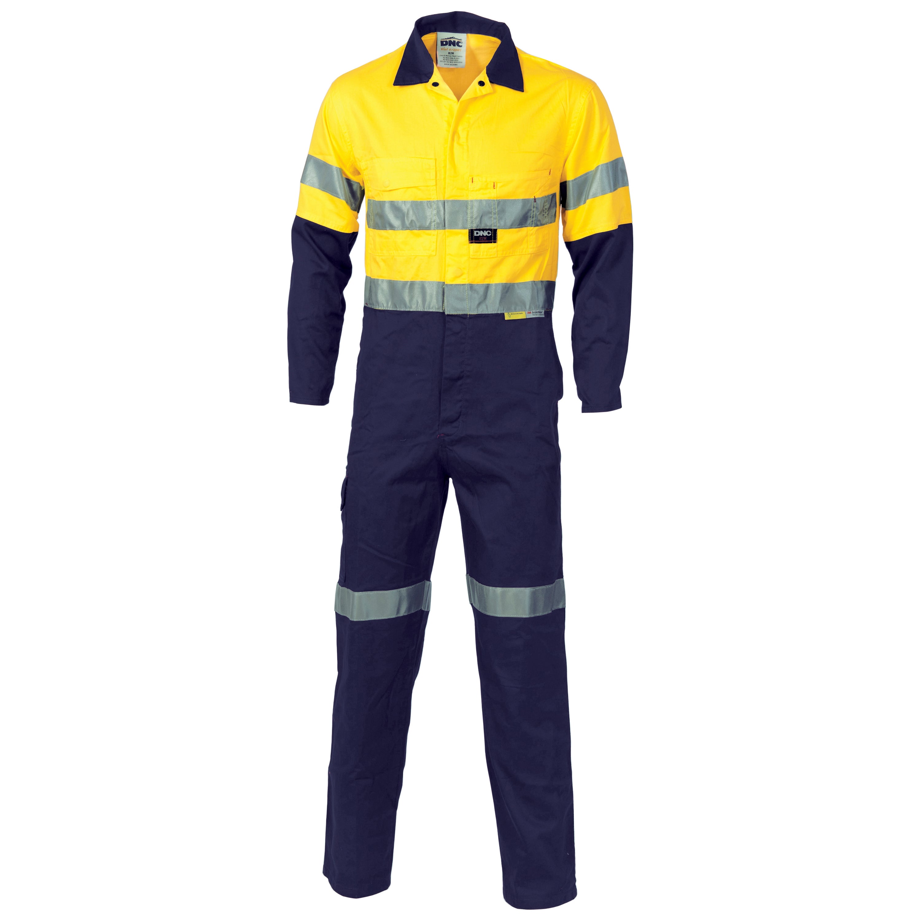 DNC 3955 Hi-vis Cool breeze Two Tone Lightweight Cotton Coverall With 3m Tape