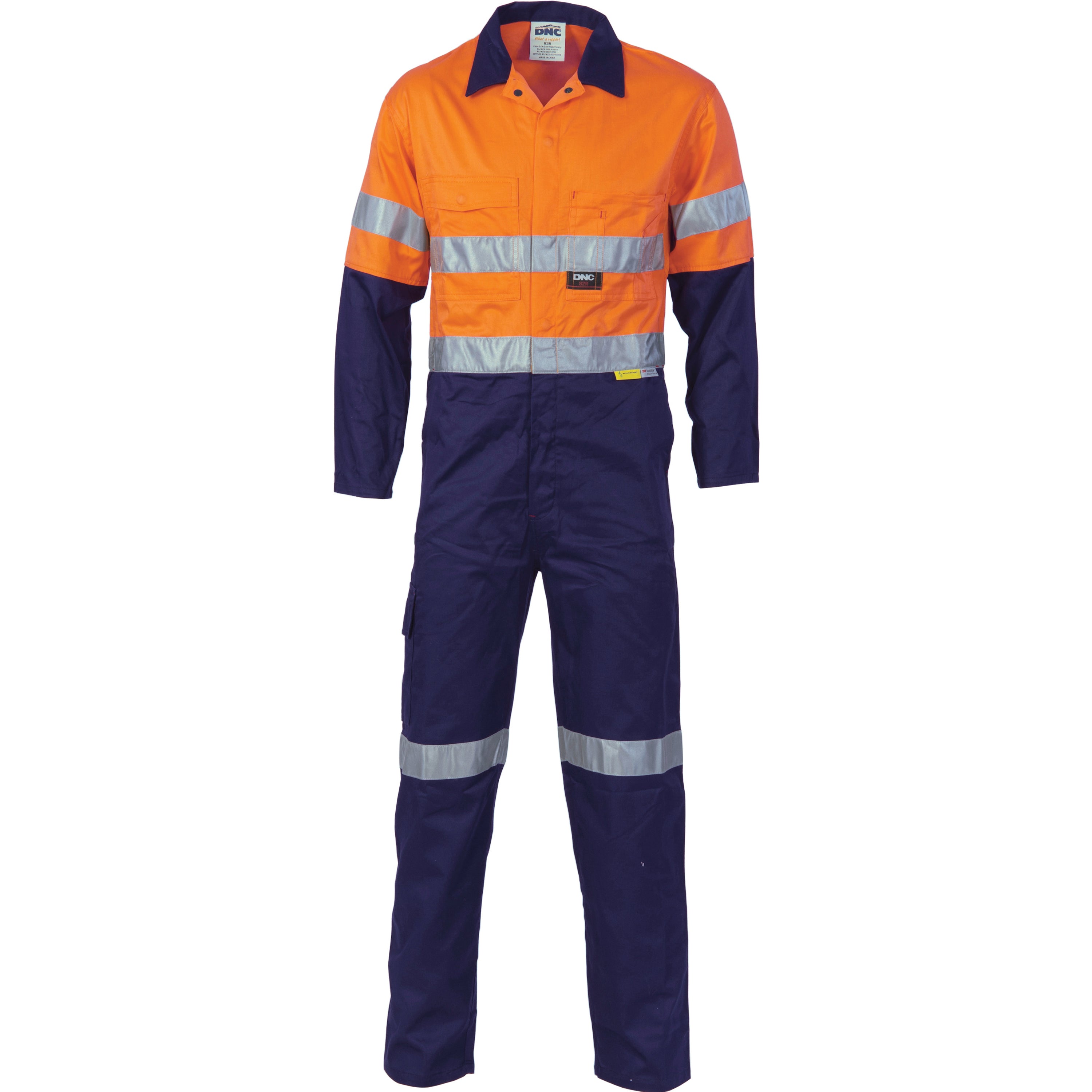 DNC 3955 Hi-vis Cool breeze Two Tone Lightweight Cotton Coverall With 3m Tape