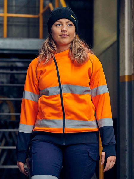 Bisley BKL6819T Women's Taped Hi-vis Fleece Hoodie