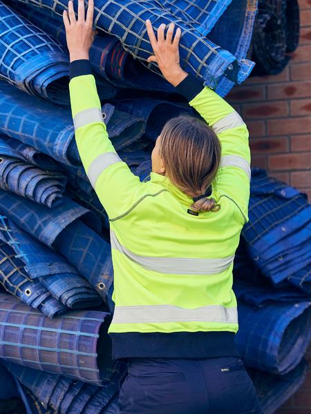 Bisley BKL6818T Women's Taped Hi-vis Fleece Jumper