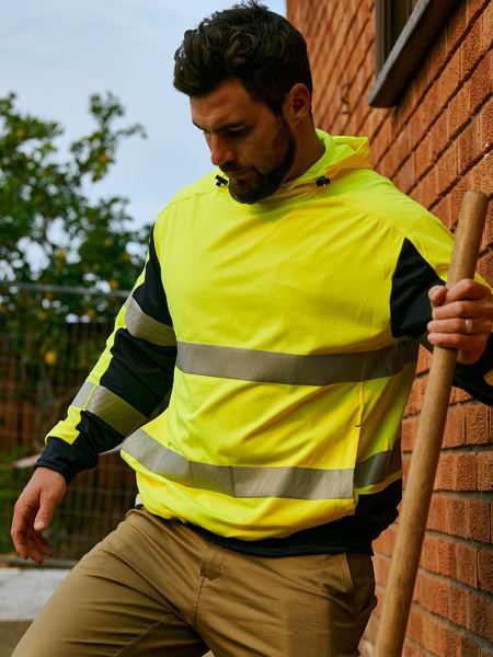 Bisley BK6815T Taped Two Tone Hi-vis Contrast 4-way Stretch Hoodie