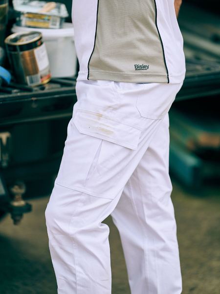 Bisley BPC6028 Stretch Cotton Drill Cargo Cuffed Pants