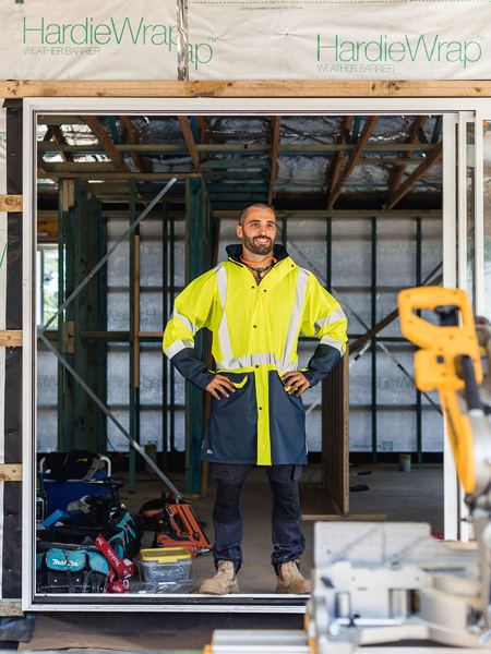 Bisley BJ6935HT Taped Two Tone Hi-vis Stretch PU Rain Coat