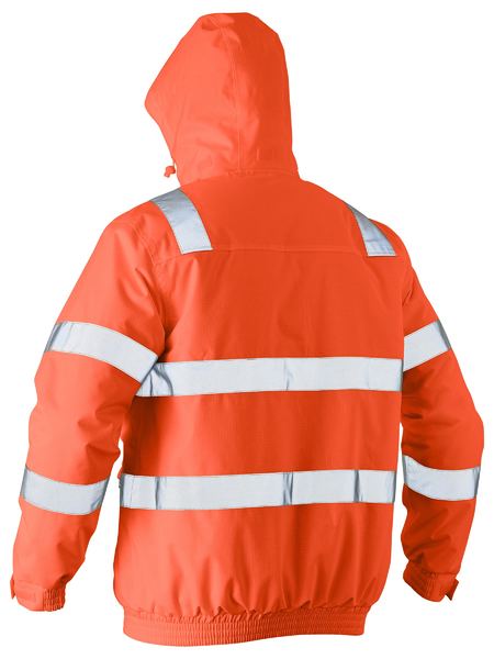 Bisley BJ6770T Taped Hi-vis Wet Weather Bomber Jacket