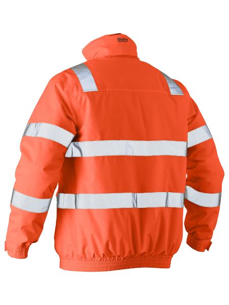 Bisley BJ6770T Taped Hi-vis Wet Weather Bomber Jacket