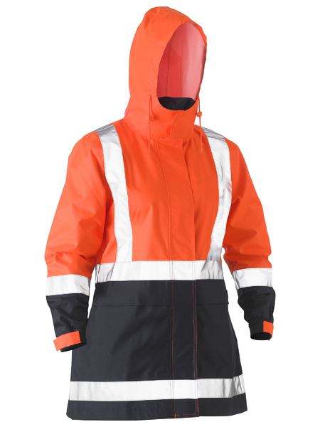 Bisley BJL6966T Women's H Taped Two Tone Hi-Vis Rain Jacket