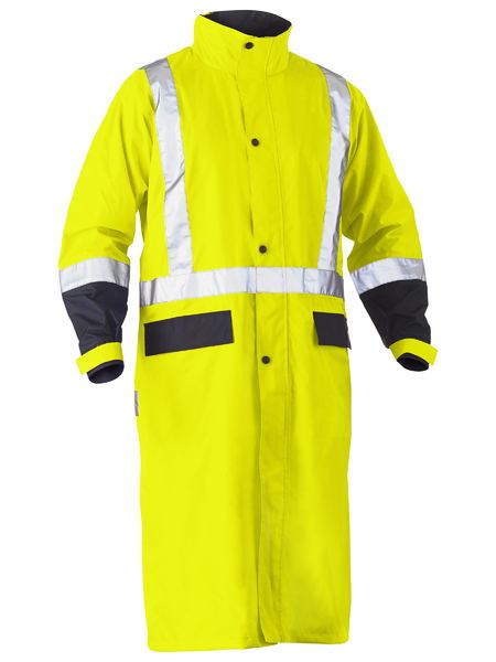 Bisley BJ6961T Hi-vis Long Rain Coat Taped