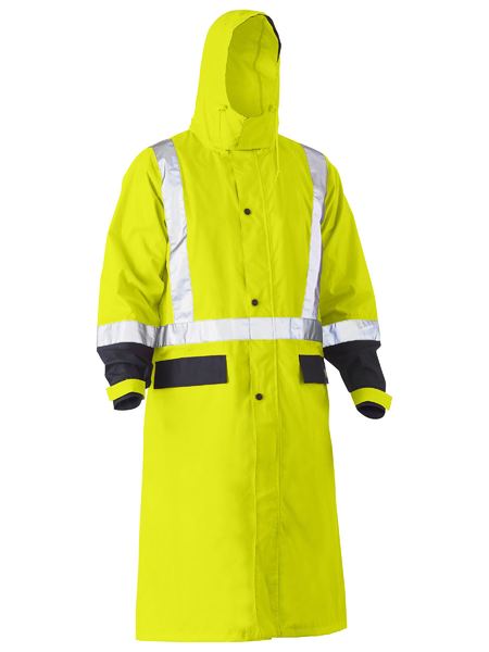 Bisley BJ6961T Hi-vis Long Rain Coat Taped