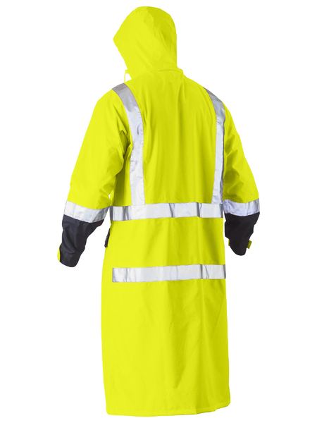 Bisley BJ6961T Hi-vis Long Rain Coat Taped