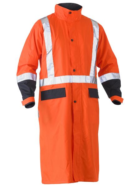 Bisley BJ6961T Hi-vis Long Rain Coat Taped