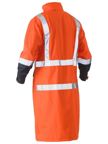 Bisley BJ6961T Hi-vis Long Rain Coat Taped
