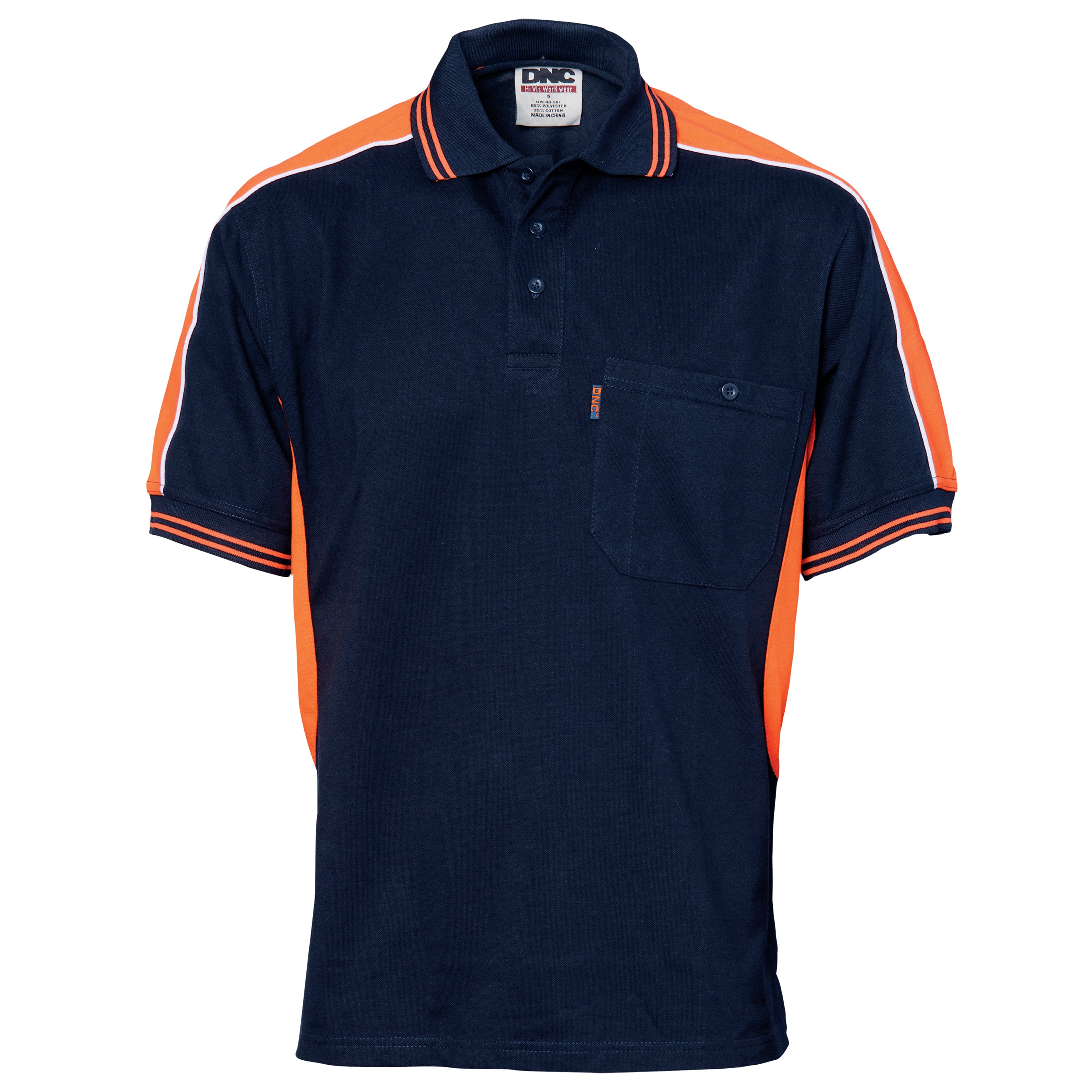 DNC 5214 Polyester Cotton Panel Polo Shirt Short Sleeve