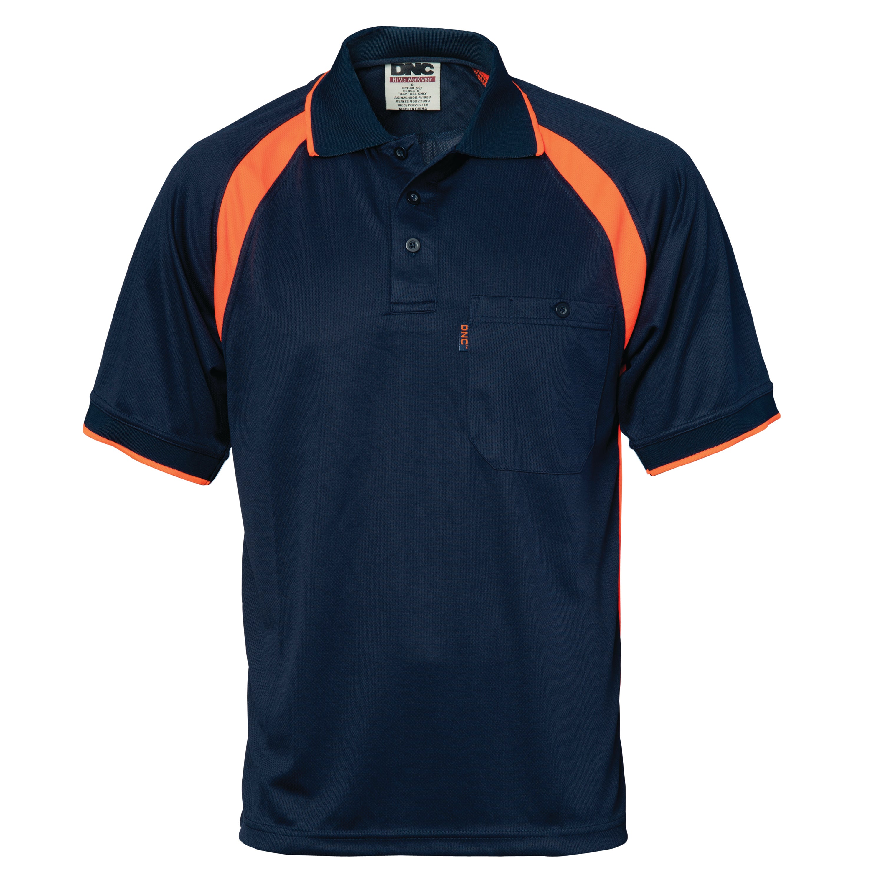 DNC 5216 Cool Breathe Contrast Polo Short Sleeve