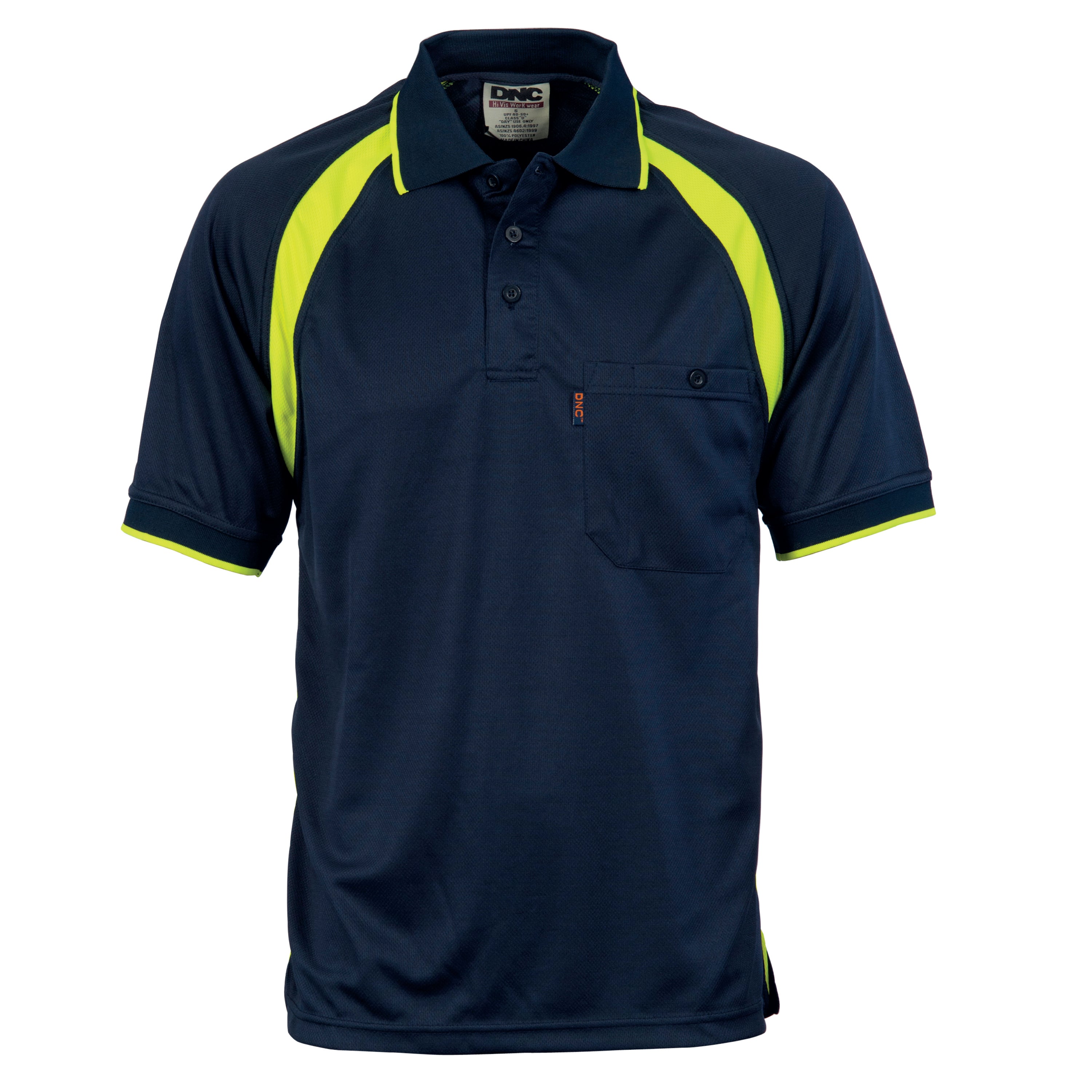 DNC 5216 Cool Breathe Contrast Polo Short Sleeve