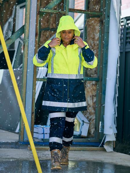 Bisley BJL6966T Women's H Taped Two Tone Hi-Vis Rain Jacket