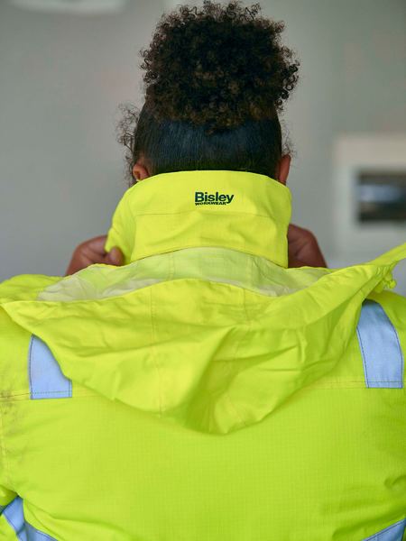 Bisley BJ6770T Taped Hi-vis Wet Weather Bomber Jacket