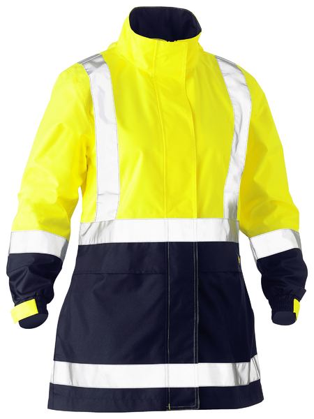 Bisley BJL6766T Women's Taped Hi Vis Recycled Rain Shell Jacket