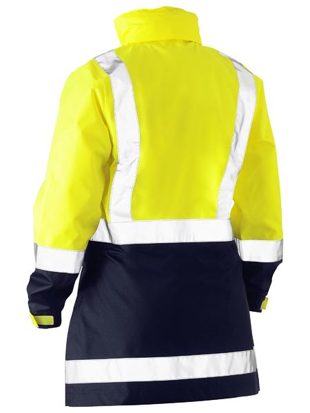Bisley BJL6766T Women's Taped Hi Vis Recycled Rain Shell Jacket