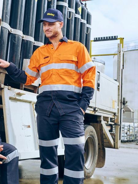 Bisley BS8338T Apex 160 Taped Hi-vis Fr Ripstop Vented Shirt