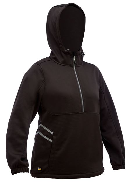 Bisley BKL6574 Women's Flx & Move™ Liquid Repellent Fleece Hoodie-Black