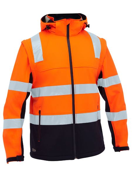 Bisley BJ6078T Taped Two Tone Hi Vis 3 In 1 Soft Shell Jacket