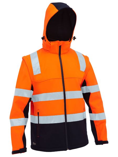 Bisley BJ6078T Taped Two Tone Hi Vis 3 In 1 Soft Shell Jacket