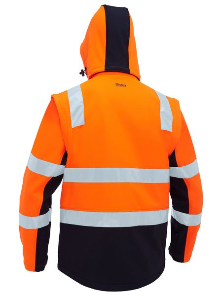 Bisley BJ6078T Taped Two Tone Hi Vis 3 In 1 Soft Shell Jacket