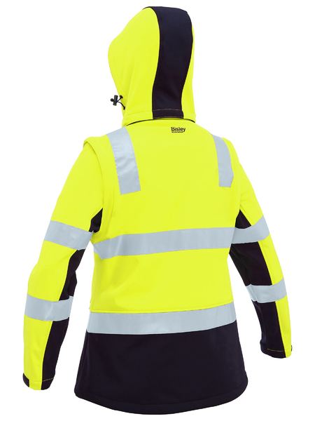 Bisley BJL6078T Women's Taped Two Tone Hi Vis 3-in-1 Soft Shell Jacket