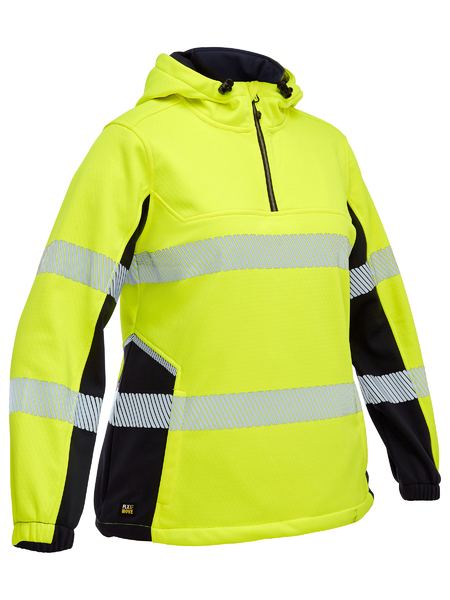 Bisley BKL6571T Women's Flx & Move™ Hi Vis Taped Liquid Repellent Fleece Hoodie
