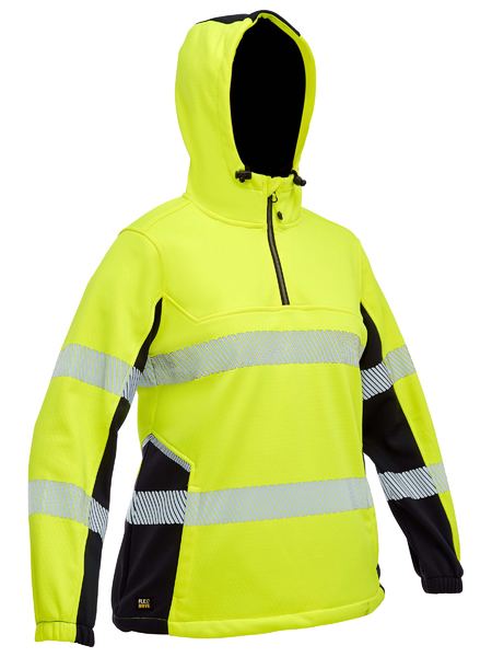 Bisley BKL6571T Women's Flx & Move™ Hi Vis Taped Liquid Repellent Fleece Hoodie