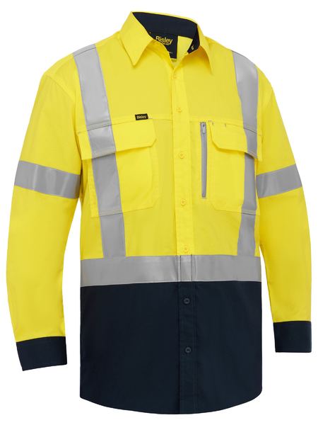 Bisley BS6176XT X Taped Hi Vis Stretch Cotton Shirt