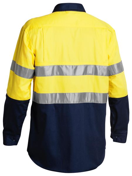 Bisley BS6896 Men's 3M Taped 2-Tone Hi-Vis Cool Lightweight L/S Shirt