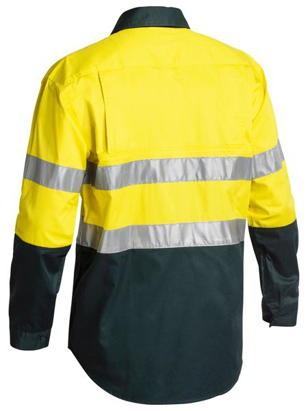 Bisley BS6896 Men's 3M Taped 2-Tone Hi-Vis Cool Lightweight L/S Shirt