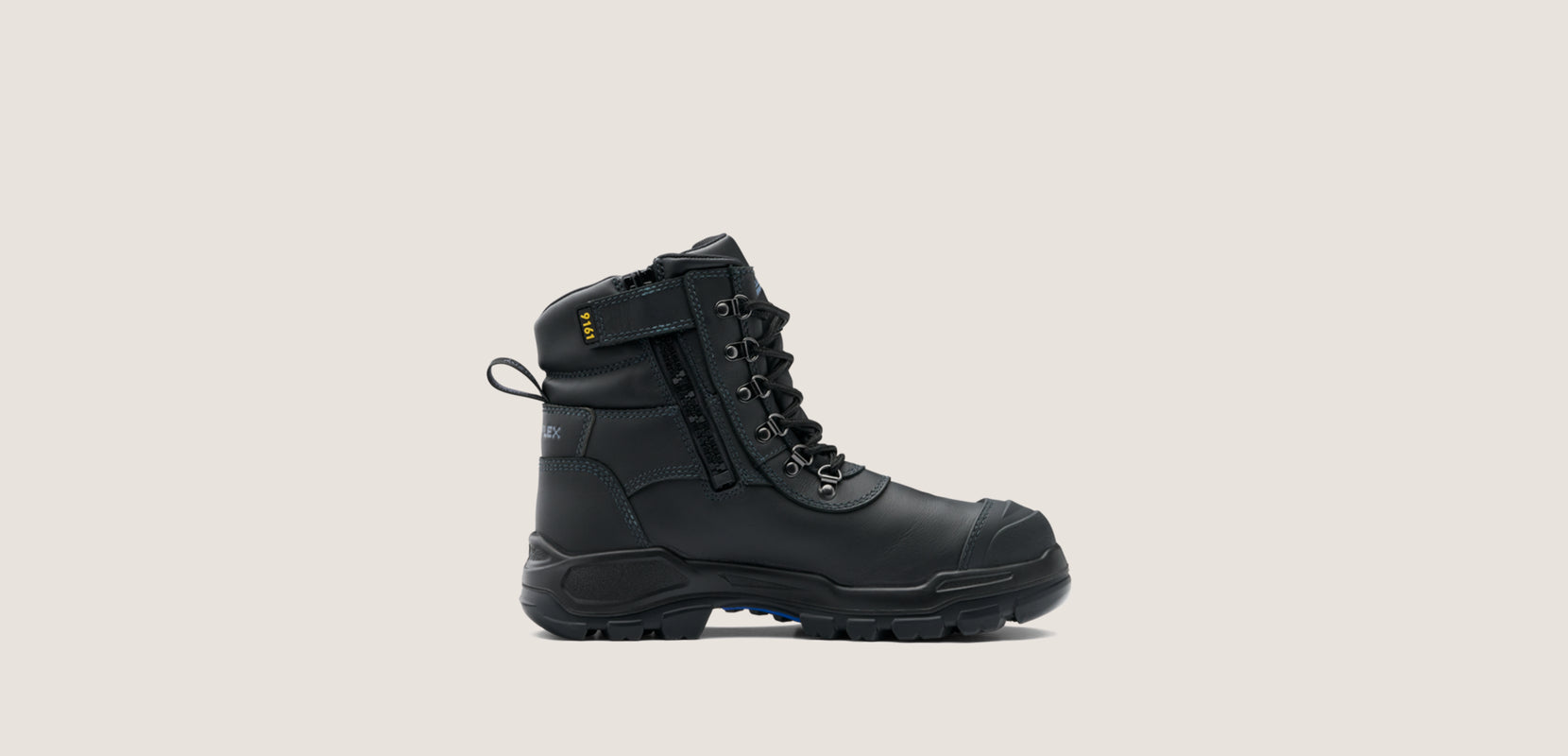 Blundstone 9161 Unisex Rotoflex Zip Side Safety Boot-Black